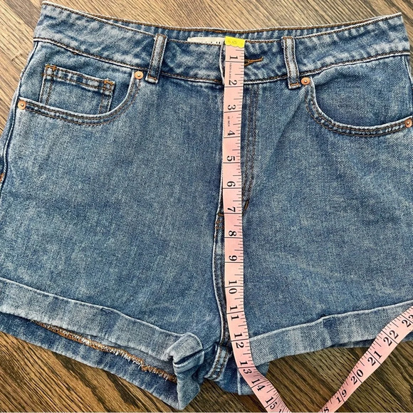Pacsun Bullhead blue Jean high waist Mom Shorts size 9 - Picture 6 of 8